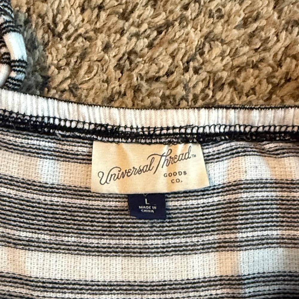 Universal Thread Black and White Striped Top - Picture 3 of 3